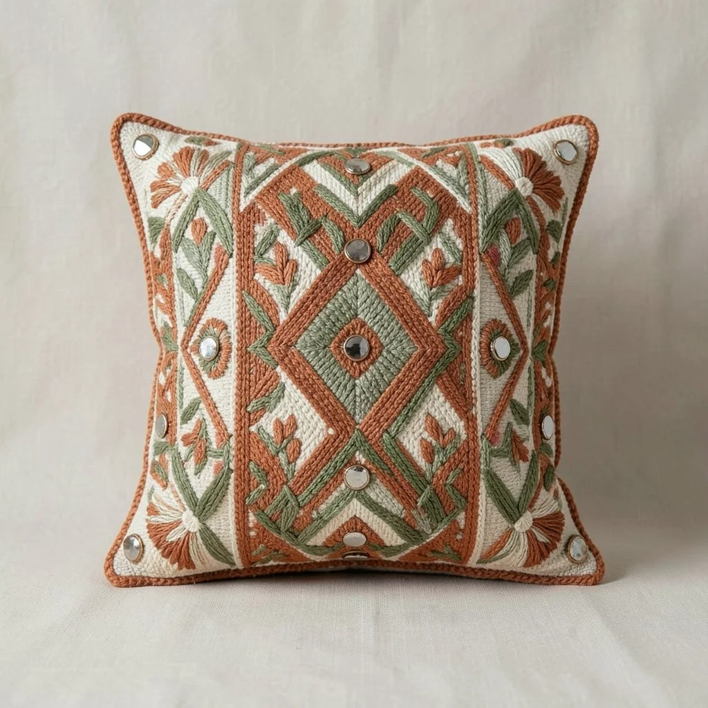 Kutch embroidered cushion